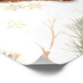 Cold Outdoor Woodland Bear Winter Baby Dusche Poster (Ecke)