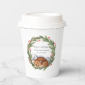 Cold Outdoor Woodland Fox Winter Baby Dusche Pappbecher (Vorderseite)