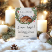 Cold Outdoorwald Fox Winter Diaper Raffle Begleitkarte