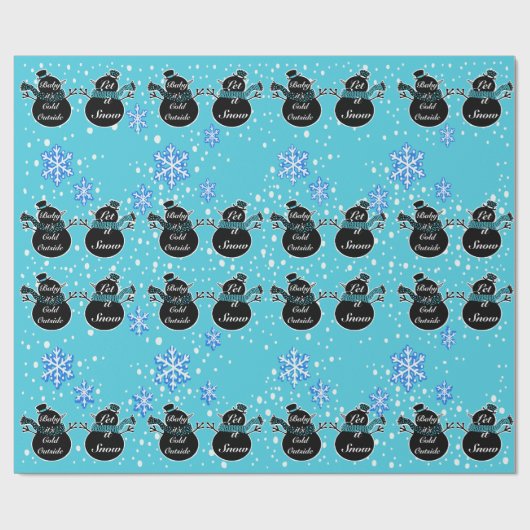 Cold Outside Baby Blue Packpapier (Flach)