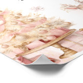 Cold Outside Deer Winter Baby Girl Duschfavoriten Poster (Ecke)