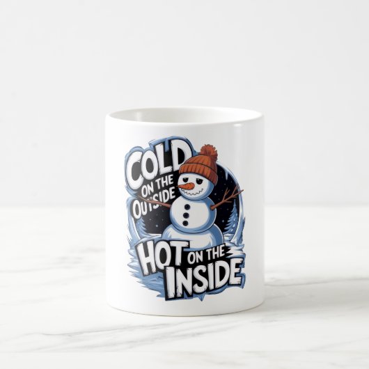 Cold Outside Hot Inside Becher Kaffeetasse (Mittel)