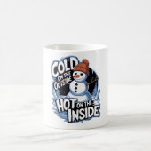 Cold Outside Hot Inside Mug Kaffeetasse (Mittel)