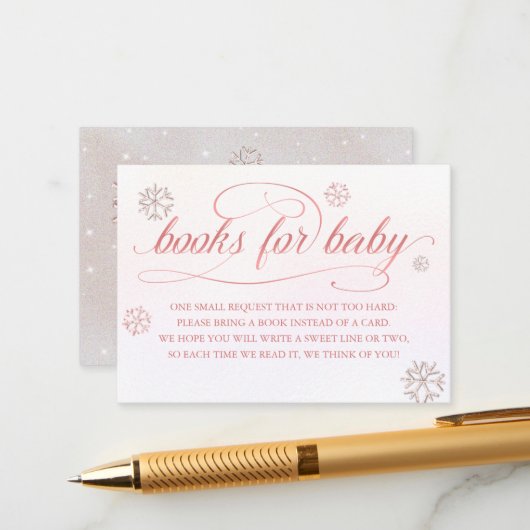 Cold Outside Kristall Glitzer Book for Baby Girl Begleitkarte (Vorderseite/Rückseite Beispiel)