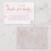 Cold Outside Kristall Glitzer Book for Baby Girl Begleitkarte (Vorne/Hinten)