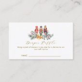 Cold Outside Nutcracker Diaper Raffle Baby Shower  Begleitkarte (Vorderseite)