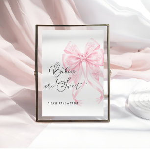 Cold Outside Pink Ribbon Babys sind süß Poster