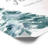 Cold Outside Pink Winter Baby Dusche Küche Poster (Ecke)