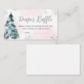 Cold Outside Pink Winter Baby Dusche Windelwanne W Begleitkarte (Vorne/Hinten)