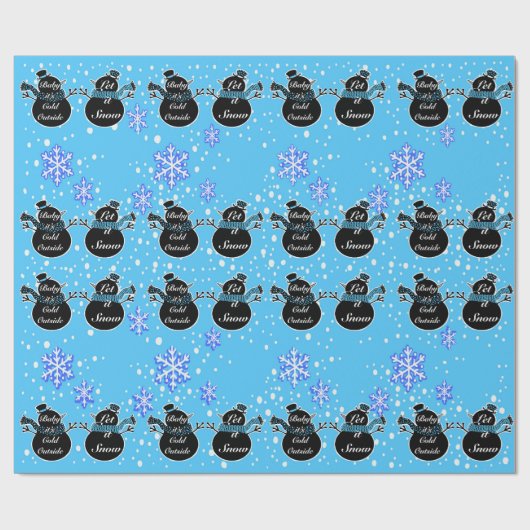 Cold Outside Sky-Blue Packpapier (Flach)