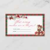 Cold Outside Teddy Bären wie viele Candies Begleitkarte (Vorderseite)