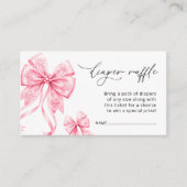 Cold Outside Winter Bow Diaper Raffle Begleitkarte (Vorderseite)