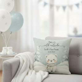 Cold Outside Winter Gender Neutral Baby Shower Kissen