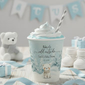 Cold Outside Winter Gender Neutral Baby Shower Pappbecher