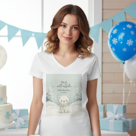 Cold Outside Winter Gender Neutral Baby Shower T-Shirt