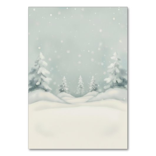 Cold Outside Winter Gender Neutral Baby Shower  Tischnummer (Rückseite)