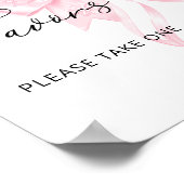 Cold Outside Winter Pink Bow Baby Duschfavoriten Poster (Ecke)