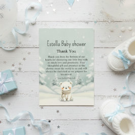 Cold Outside Winter Polar Bear Gender Neutral Dankeskarte