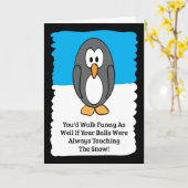 Cold Penguin Happy Birthday Card Karte (Gelbe Blume)