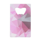 Cold Pink Abstrakt Pyramid Muster Geldkarten Flaschenöffner (Rückseite)