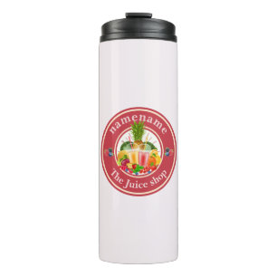 Cold Pressed Juice Smoothies Obstshop Logo Thermosbecher