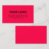 Cold Red | Einfaches Firmenlogo Visitenkarte (Vorne/Hinten)