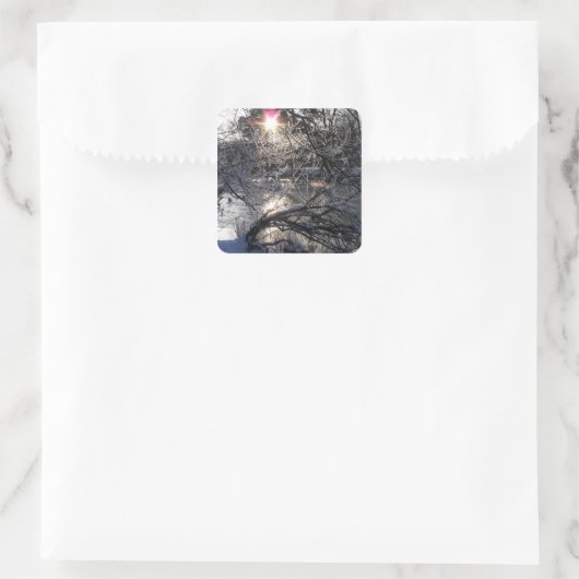 Cold River Hafren Quadratischer Aufkleber (Tasche)