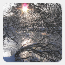 Cold River Hafren Quadratischer Aufkleber