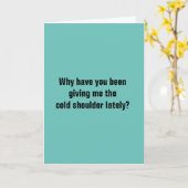 Cold Shoulder, Katze Got deine Zunge? Karte (Gelbe Blume)