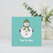 Cold Snowman-Brauch Dankeskarte (Stehend Vorderseite)