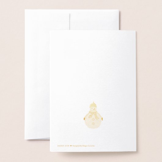 Cold Snowman Folienkarte (Rückseite mit Umschlag)