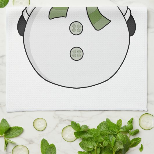 Cold Snowman Geschirrtuch (Gefaltet)