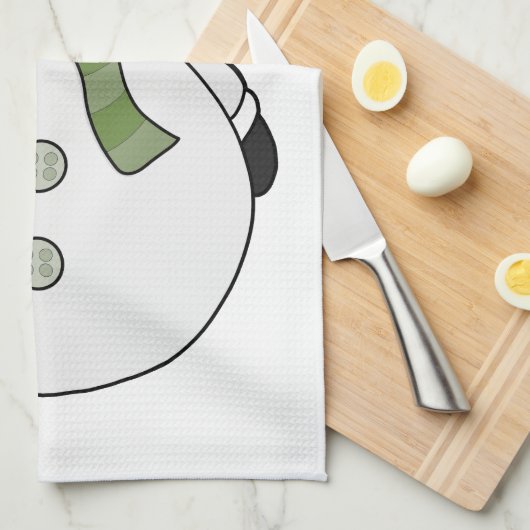 Cold Snowman Geschirrtuch (Viertel Falte)