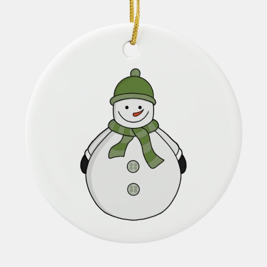 Cold Snowman Keramik Ornament (Vorne)