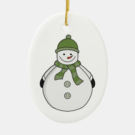 Cold Snowman Keramik Ornament (Vorne)