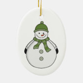 Cold Snowman Keramik Ornament (Hinten)