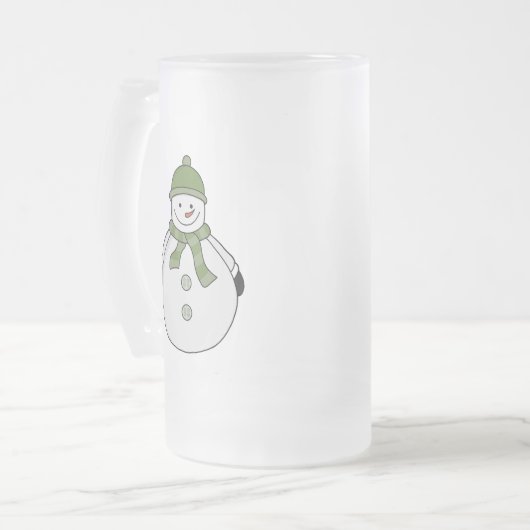 Cold Snowman Mattglas Bierglas (Vorderseite Links)