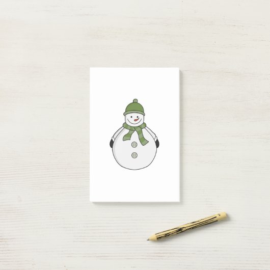 Cold Snowman Post-it Klebezettel (Auf Schreibtisch)