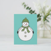 Cold Snowman Postkarte (Stehend Vorderseite)