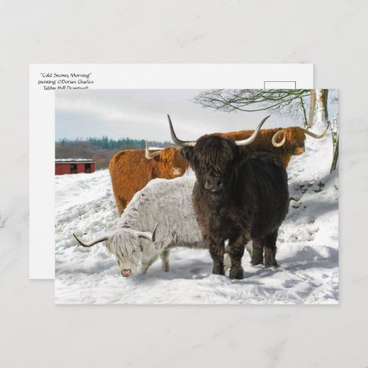 Cold Snowy Morning Postkarte (Vorne/Hinten)