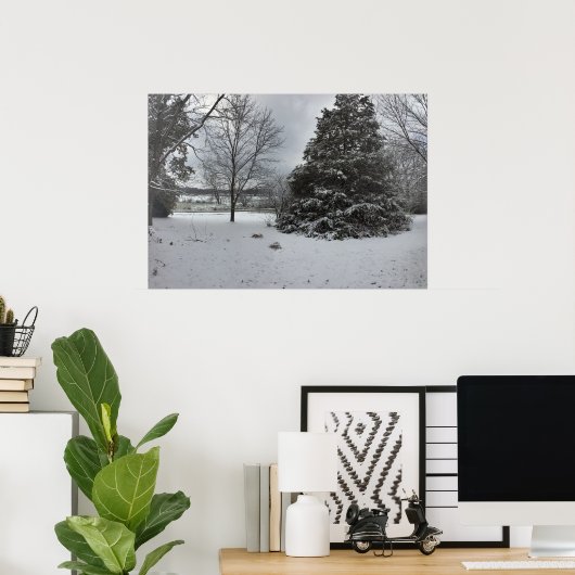 Cold Snowy Winter Day Poster (Heimbüro)