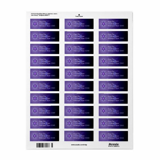 Cold Starlight Address Labels (Vorne)