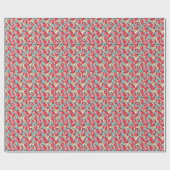 Cold Warm Watercolor Floral Geometric Geschenkpapier (Flach)