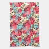 Cold Warm Watercolor Floral Geometric Geschirrtuch (Vertikal)
