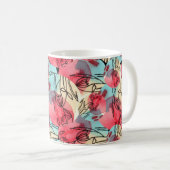 Cold Warm Watercolor Floral Geometric Kaffeetasse (VorderseiteRechts)