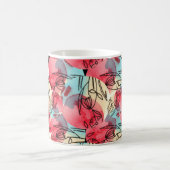Cold Warm Watercolor Floral Geometric Kaffeetasse (Mittel)