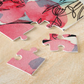 Cold Warm Watercolor Floral Geometric Puzzle (Seite)