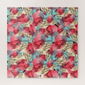 Cold Warm Watercolor Floral Geometric Puzzle (Horizontal)