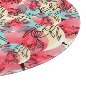 Cold Warm Watercolor Floral Geometric Schneidebrett (Ecke)
