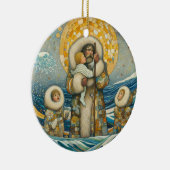 "Cold Waters, Strong Guide" Keramik Ornament (Rechts)